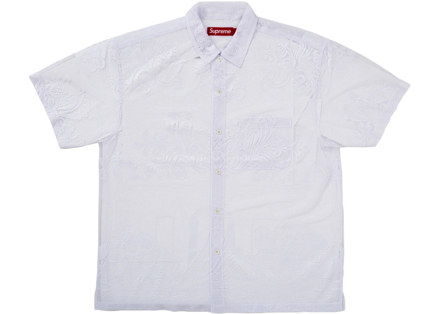 Supreme Last Supper Lace S/S Shirt White - vue secondaire A