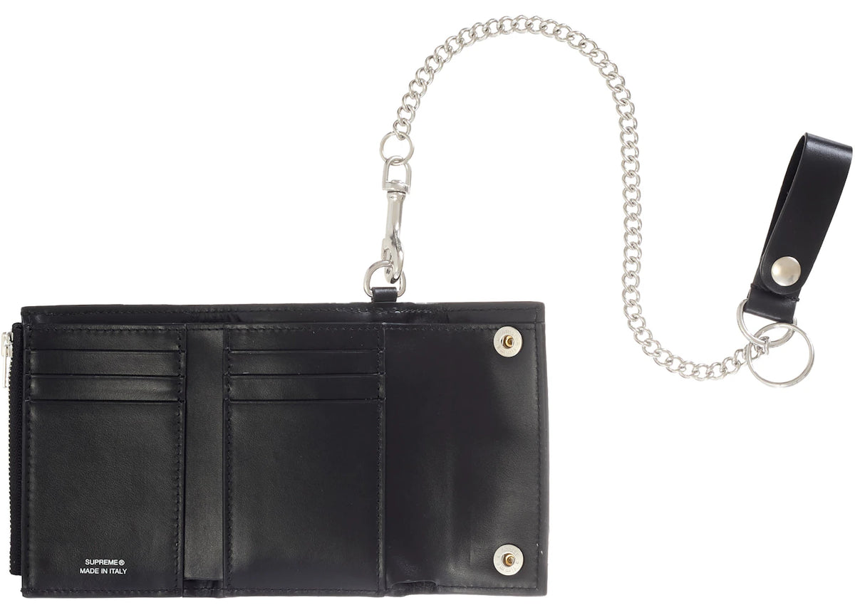 Supreme Leather Chain Wallet (FW25) Black - vue secondaire B