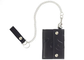 Supreme Leather Chain Wallet (FW25) Black - vue 360