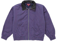 Supreme Leather Collar Utility Jacket (SS25) Blue Plaid