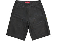 Supreme Leather Double Knee Painter Short Black