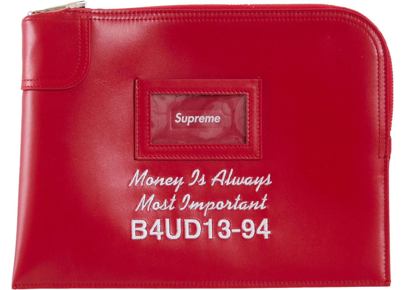 Supreme Leather Money Bag (FW25) Red - vue secondaire A