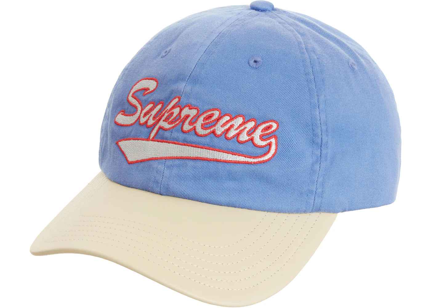 Supreme Leather Visor 6-Panel Royal - vue secondaire A