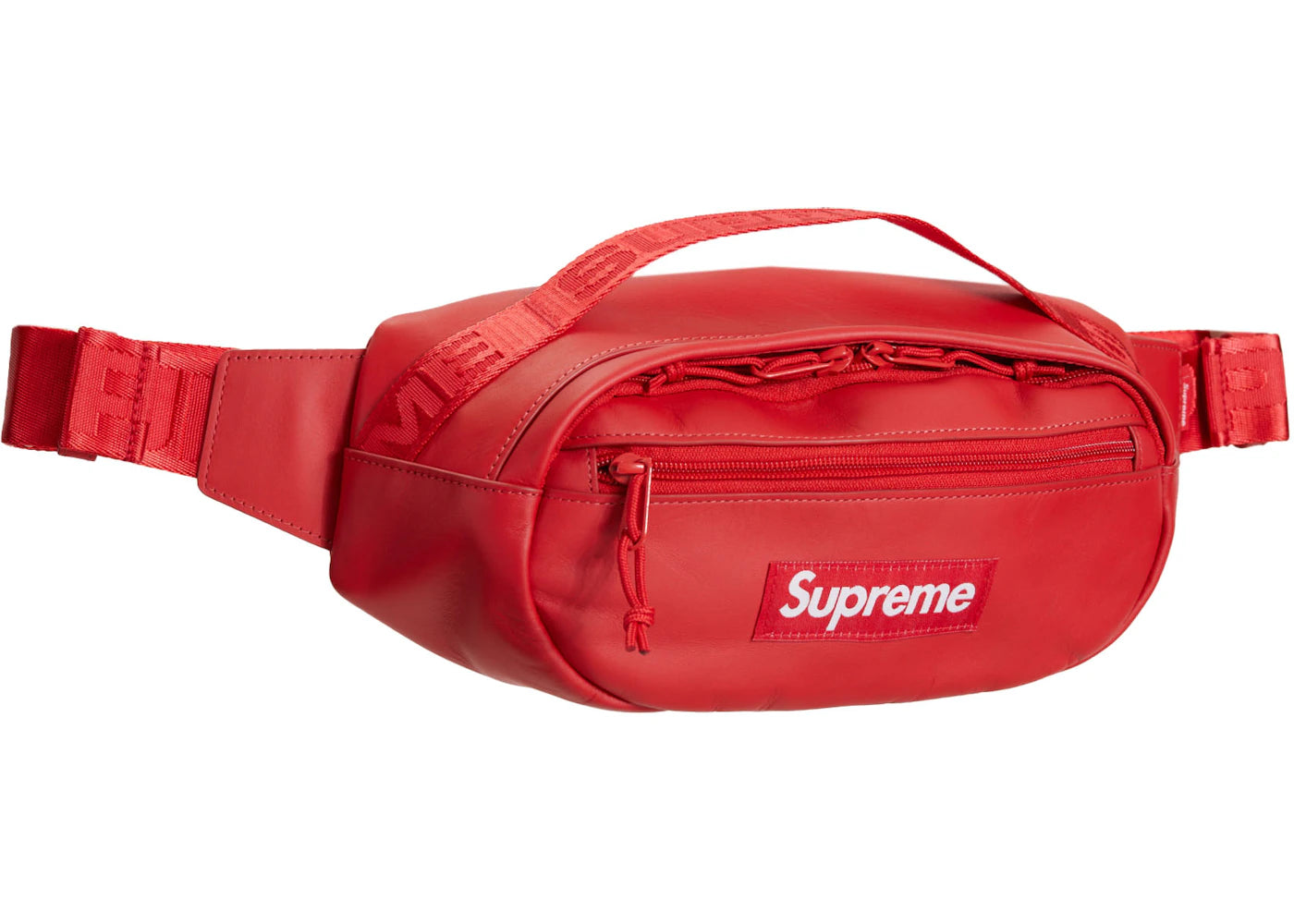 Supreme Leather Waist Bag Red - vue secondaire A