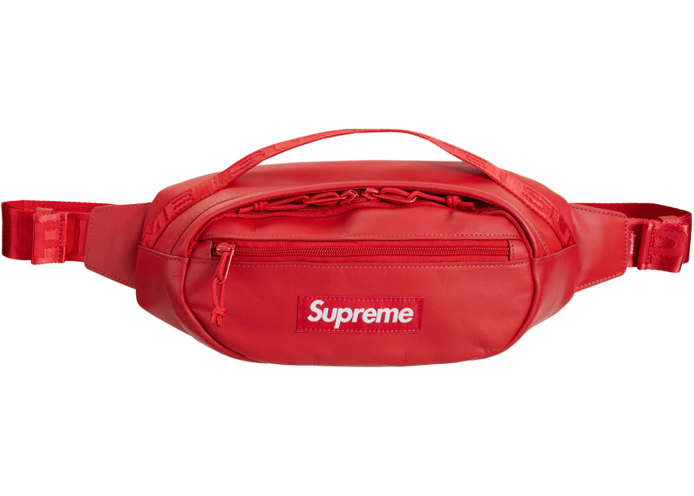 Supreme Leather Waist Bag Red - vue 360