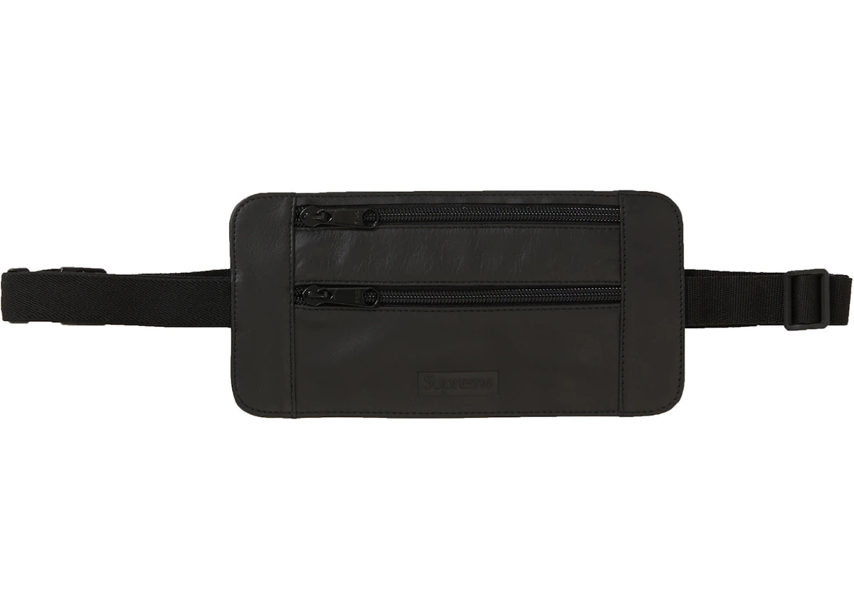 Supreme Leather Waist/Shoulder Pouch Black - vue 360