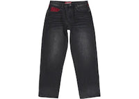 Supreme Leopard Faux Fur Loose Fit Jean Washed Black