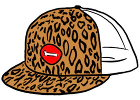 Supreme Leopard Mesh Back 5-Panel White