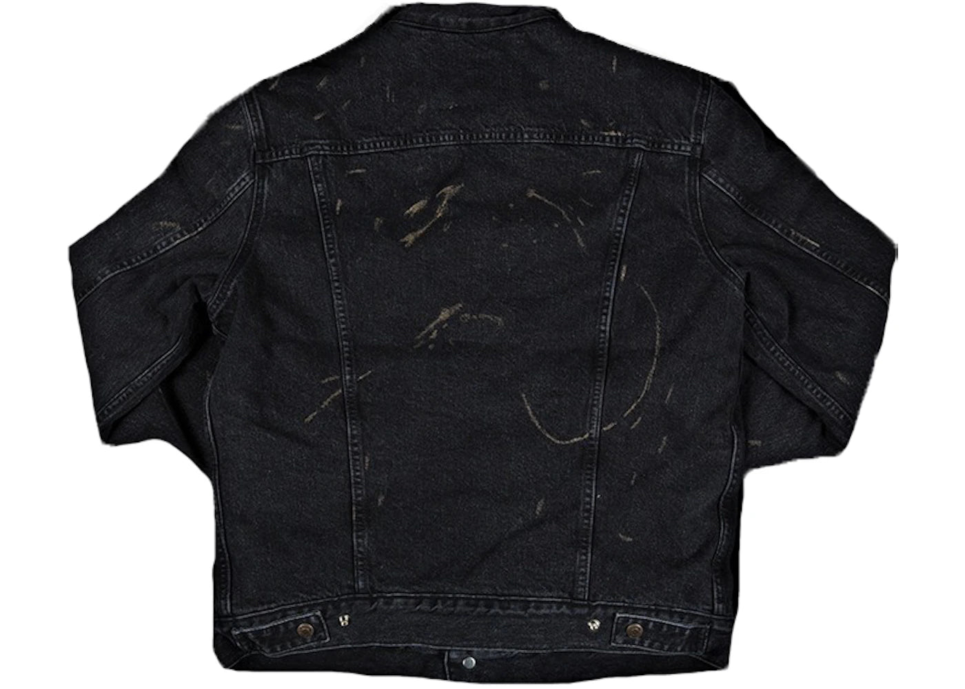 Supreme Levi's Bleached Sherpa Trucker Jacket Black - vue secondaire B