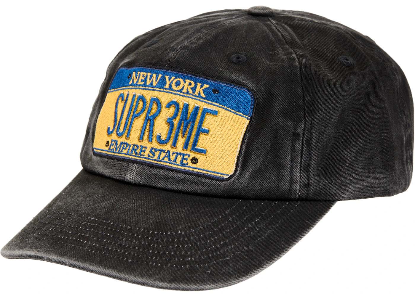 Supreme License Plate 6-Panel (FW25) Black - vue secondaire A