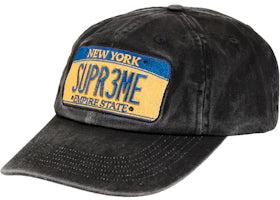 Supreme License Plate 6-Panel (FW25) Black