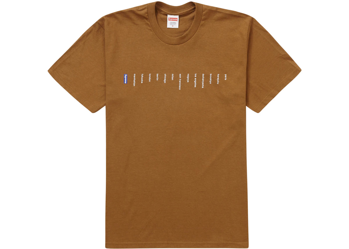 Supreme Location Tee Light Brown - vue secondaire A