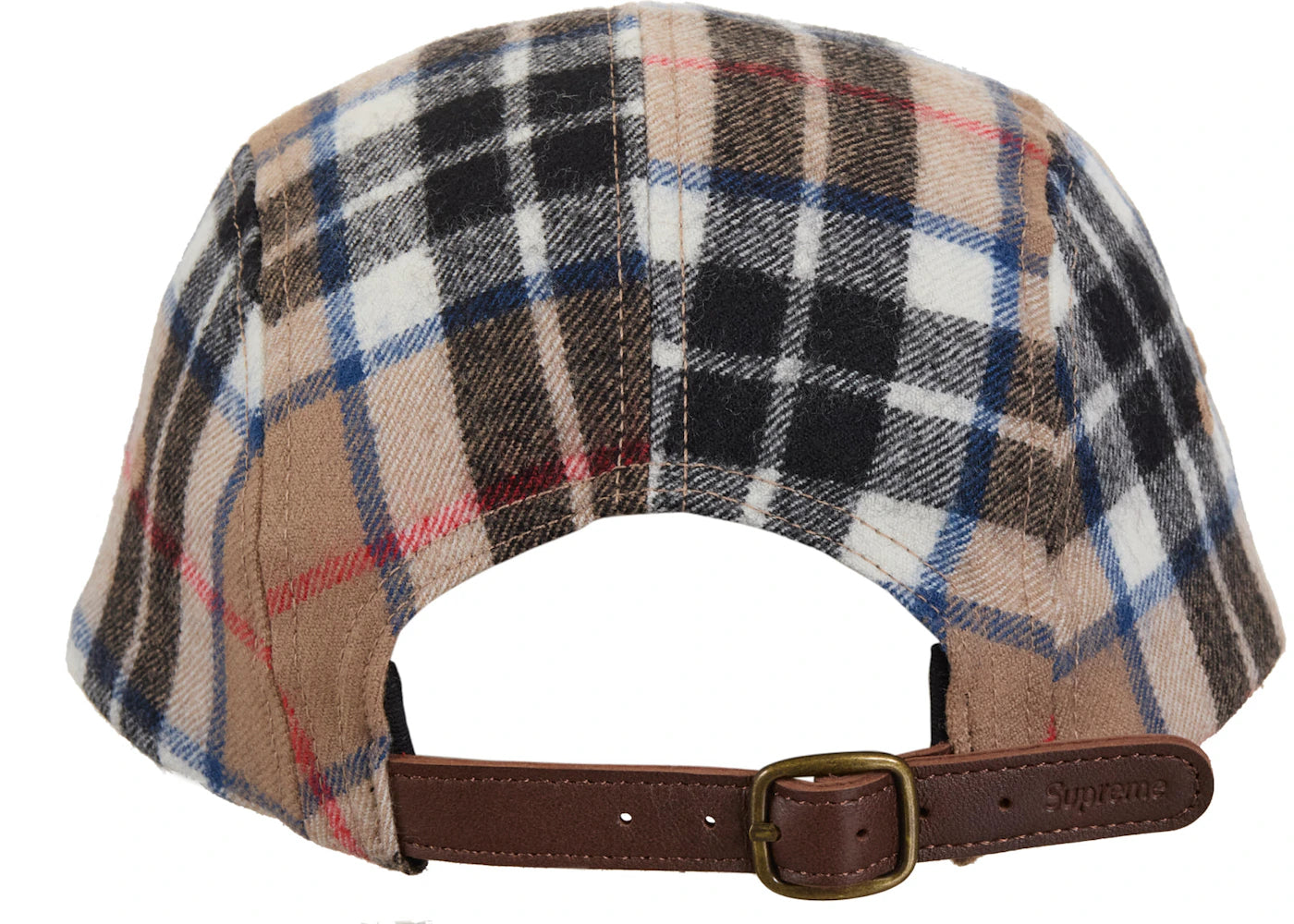 Supreme Lochcarron Camp Cap Tan Plaid - vue secondaire B