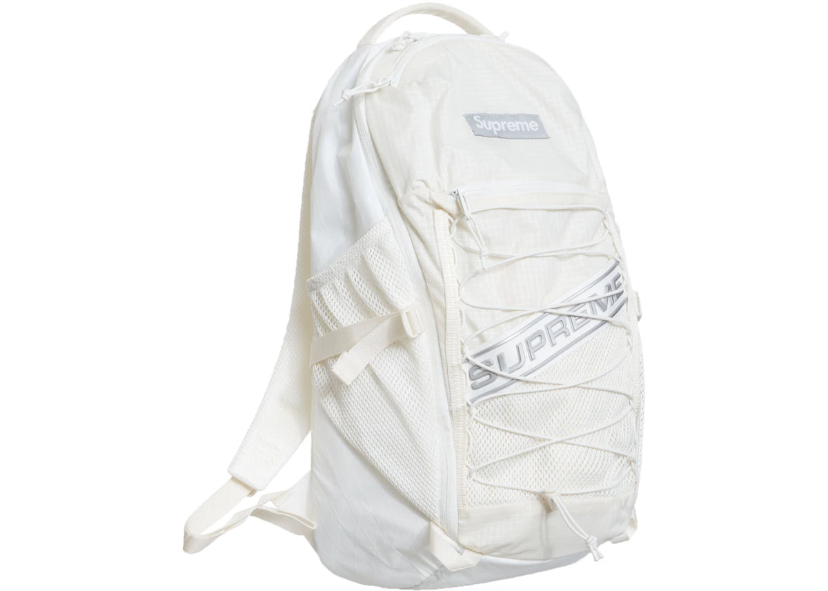 Supreme Logo Backpack White - vue secondaire A