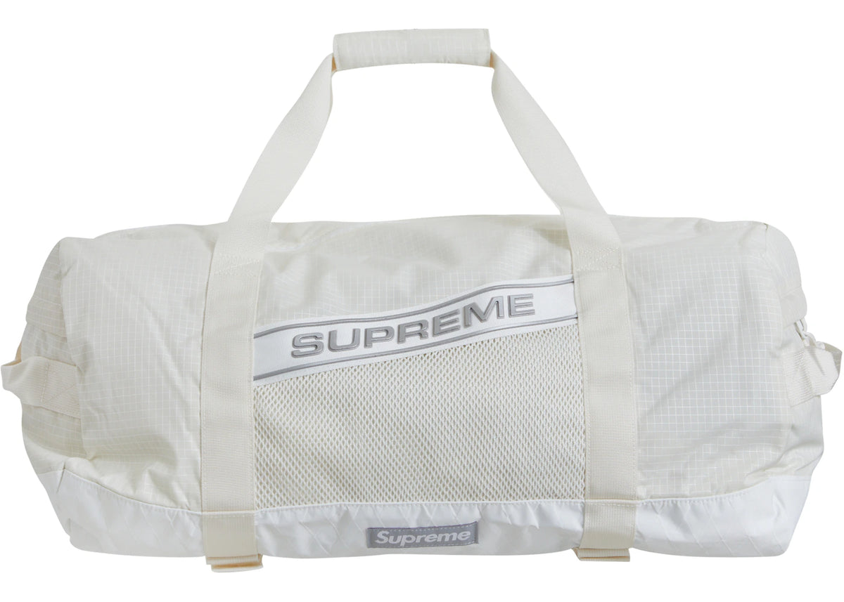 Supreme Logo Duffle Bag White - vue 360