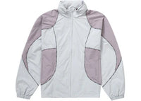 Supreme Logo Piping Hooded Track Jacket Grey