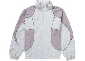 Supreme Logo Piping Hooded Track Jacket Grey