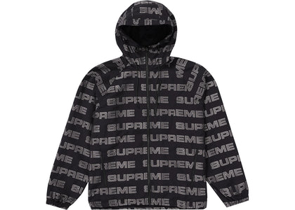 Supreme Logo Ripstop Hooded Track Jacket Black - apparel view 2