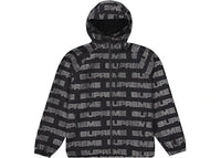 Supreme Logo Ripstop Hooded Track Jacket Black