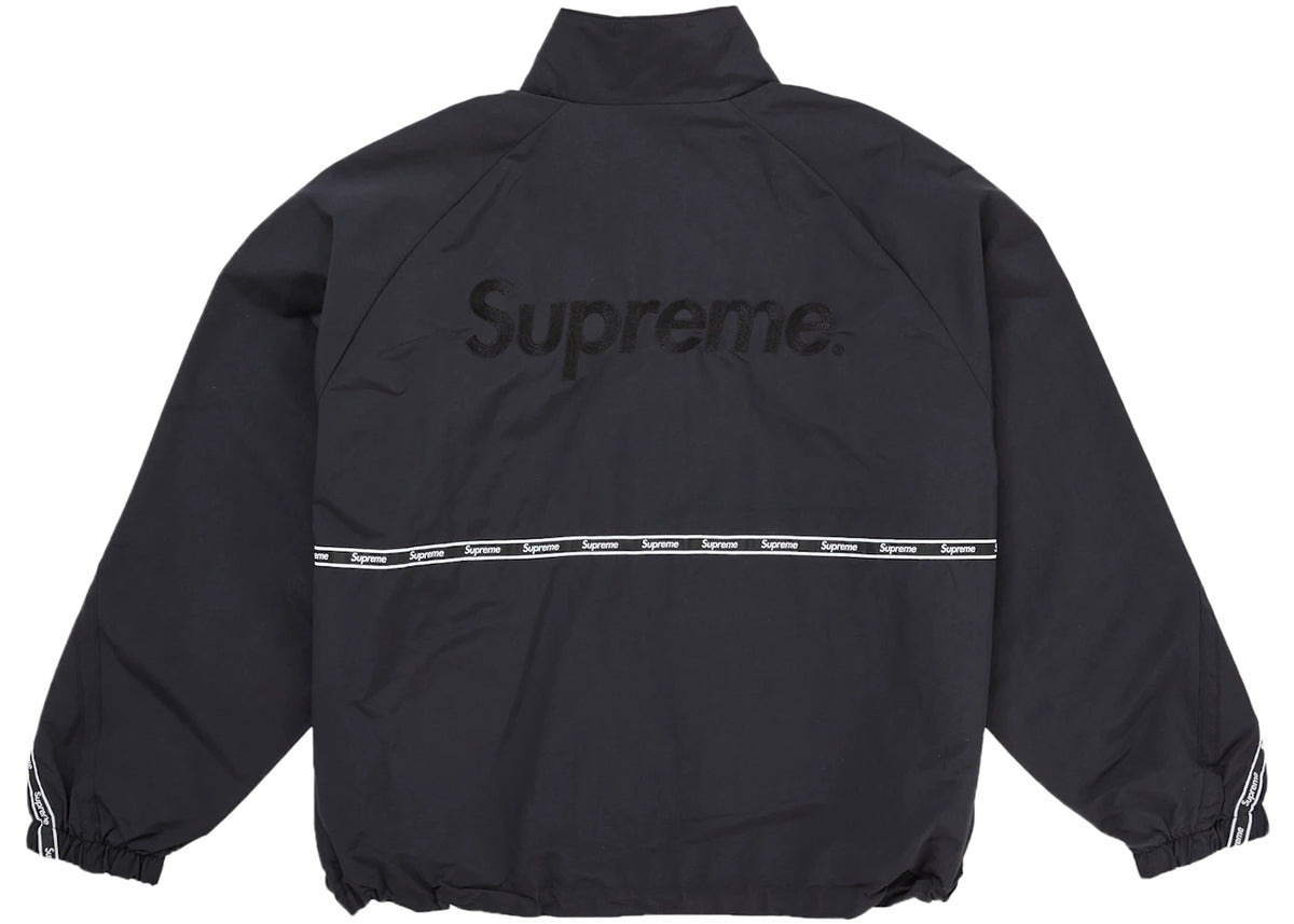 Supreme Logo Taping Track Jacket Black - vue secondaire B