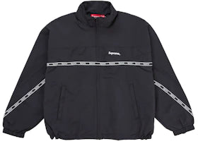 Supreme Logo Taping Track Jacket Black - vue 360