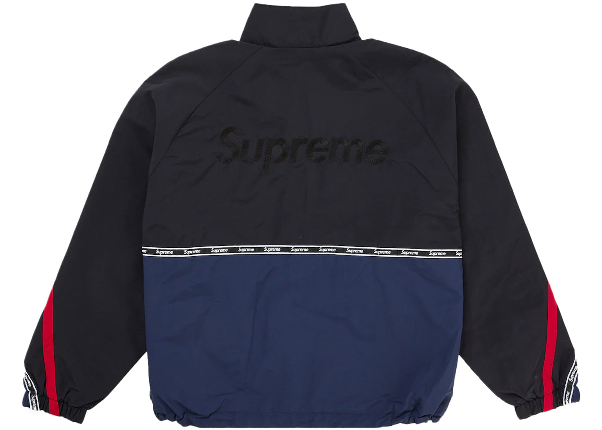 Supreme Logo Taping Track Jacket Navy - vue secondaire B