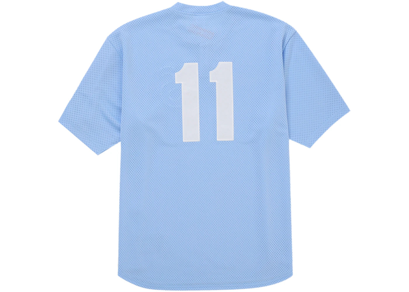 Supreme London Shop S Logo Baseball Henley Light Blue - vue secondaire B