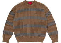 Supreme Loose Gauge Stripe Small Box Sweater Khaki