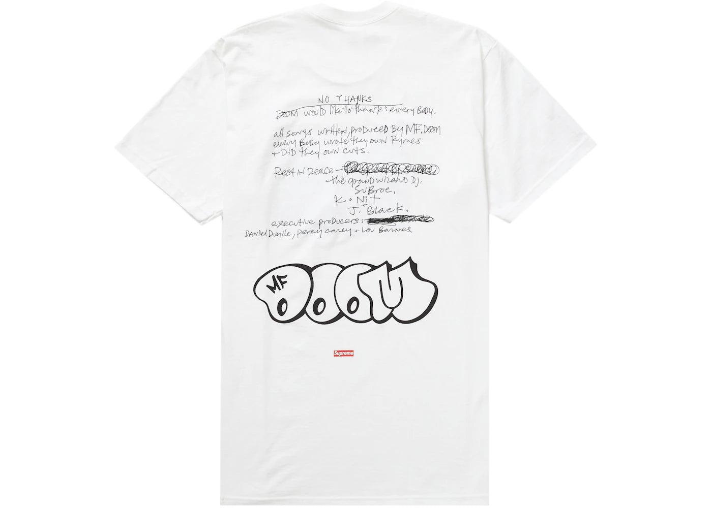 Supreme MF DOOM Tee White - vue secondaire A