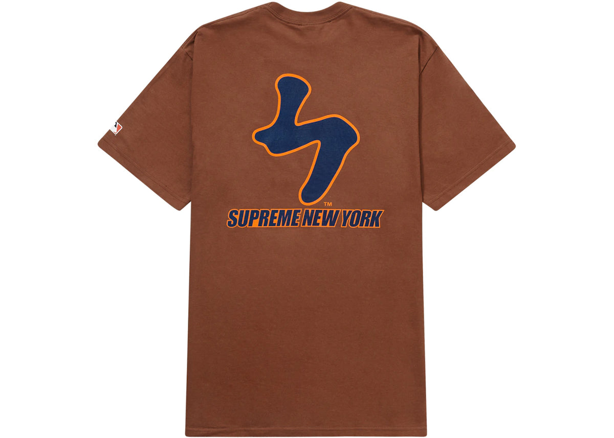 Supreme MLB New York Mets Kanji Teams Tee Brown - vue secondaire B