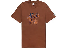 Supreme MLB New York Mets Kanji Teams Tee Brown