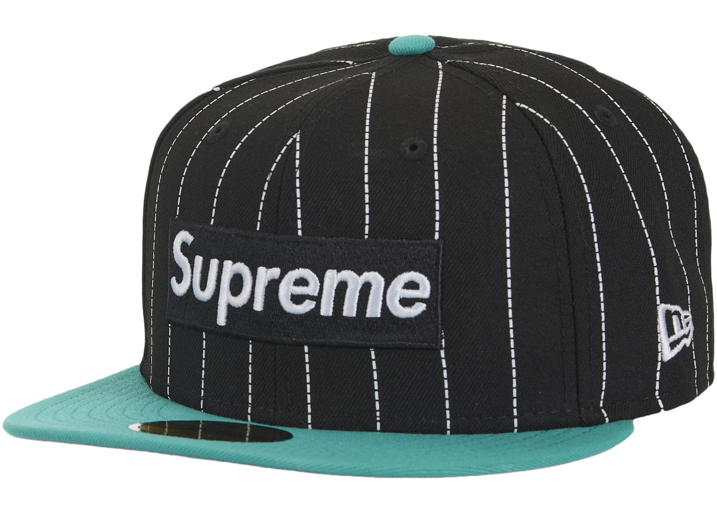 Supreme MLB Teams Box Logo New Era 59Fifty Cap Black Pinstripe - vue secondaire A