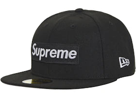Supreme MLB Teams Box Logo New Era 59Fifty Cap Black - vue 360