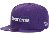 Supreme MLB Teams Box Logo New Era 59Fifty Cap Purple