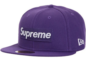 Supreme MLB Teams Box Logo New Era 59Fifty Cap Purple - authentic Supreme product