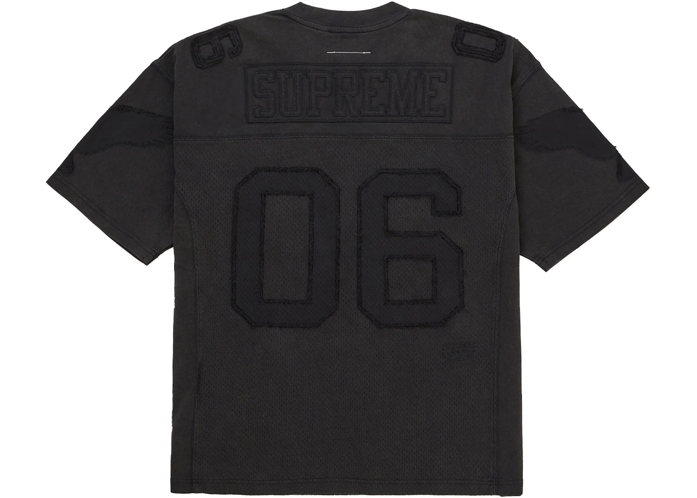 Supreme MM6 Maison Margiela Cotton Football Jersey Black - vue secondaire B