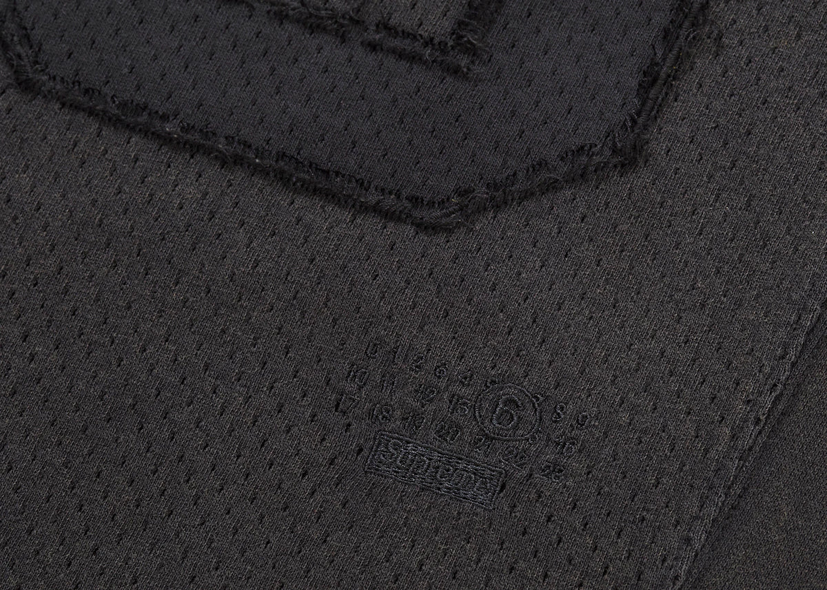 Supreme MM6 Maison Margiela Cotton Football Jersey Black - vue secondaire B