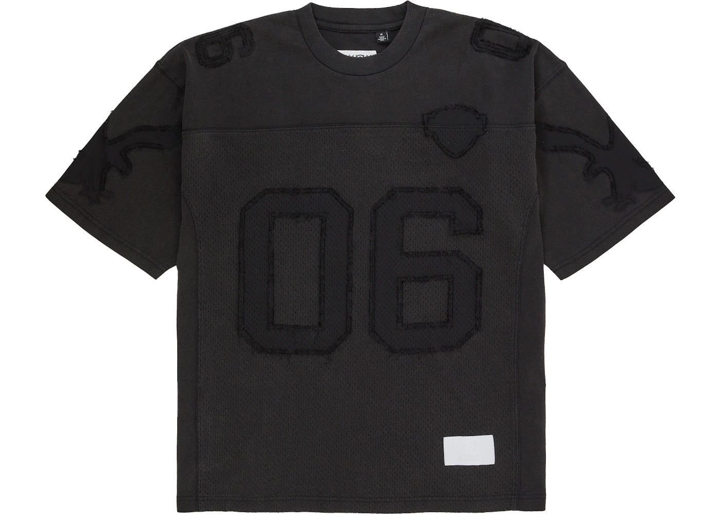 Supreme MM6 Maison Margiela Cotton Football Jersey Black - vue secondaire A