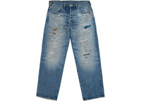 Supreme MM6 Maison Margiela Distressed Loose Fit Selvedge Jean Blue