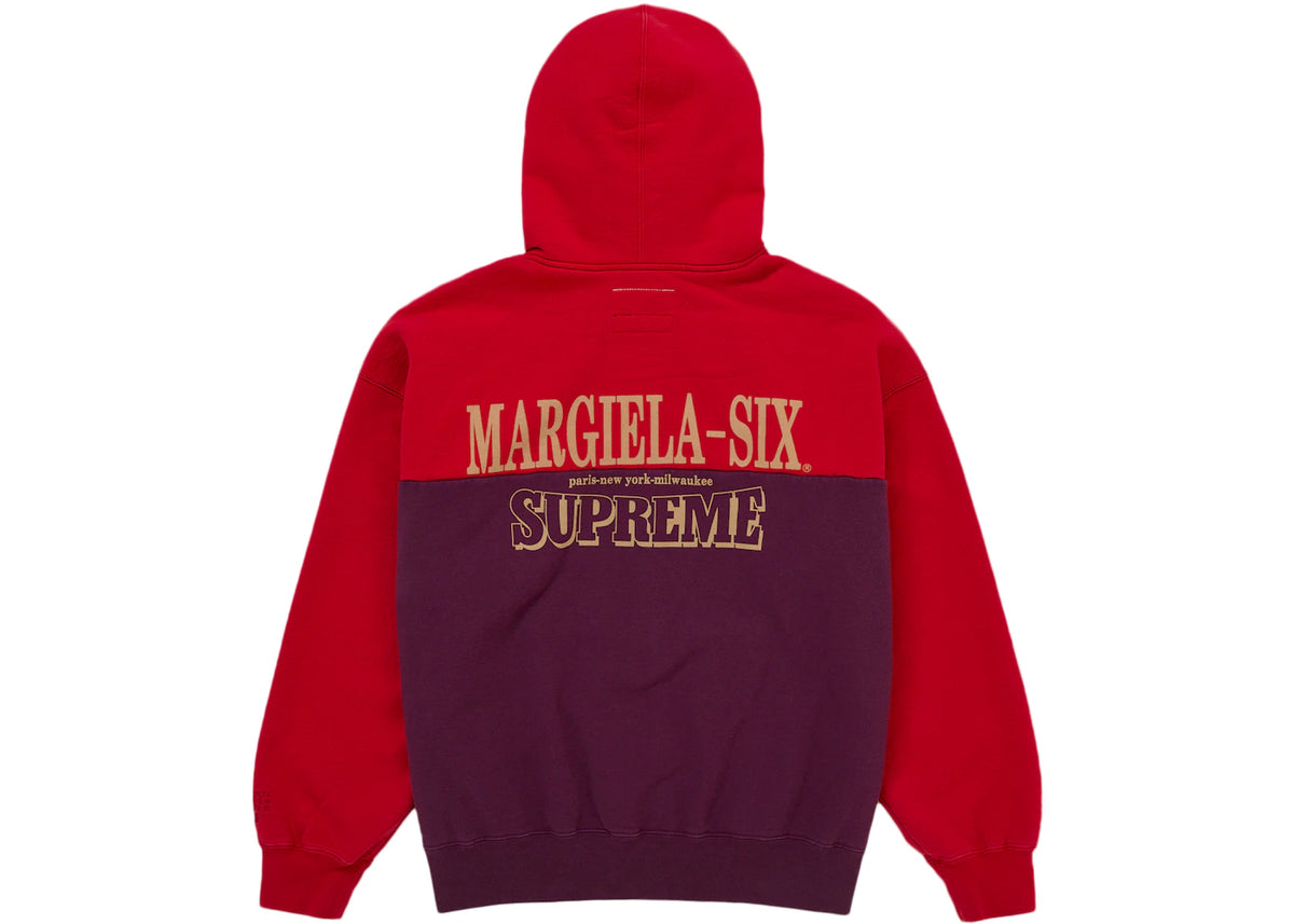 Supreme MM6 Maison Margiela Eagle Zip Up Hooded Sweatshirt Red - vue secondaire B