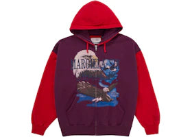 Supreme MM6 Maison Margiela Eagle Zip Up Hooded Sweatshirt Red - vue 360