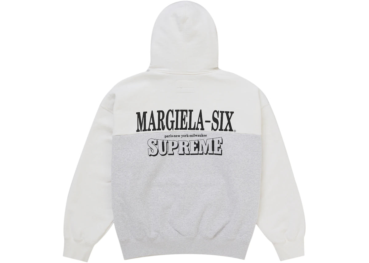 Supreme MM6 Maison Margiela Eagle Zip Up Hooded Sweatshirt White - vue secondaire B