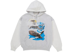 Supreme MM6 Maison Margiela Eagle Zip Up Hooded Sweatshirt White - vue 360