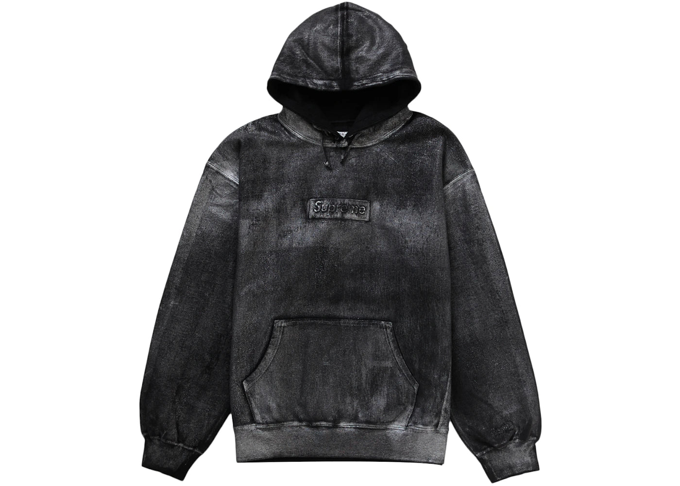 Supreme MM6 Maison Margiela Foil Box Logo Hooded Sweatshirt Black - vue secondaire A