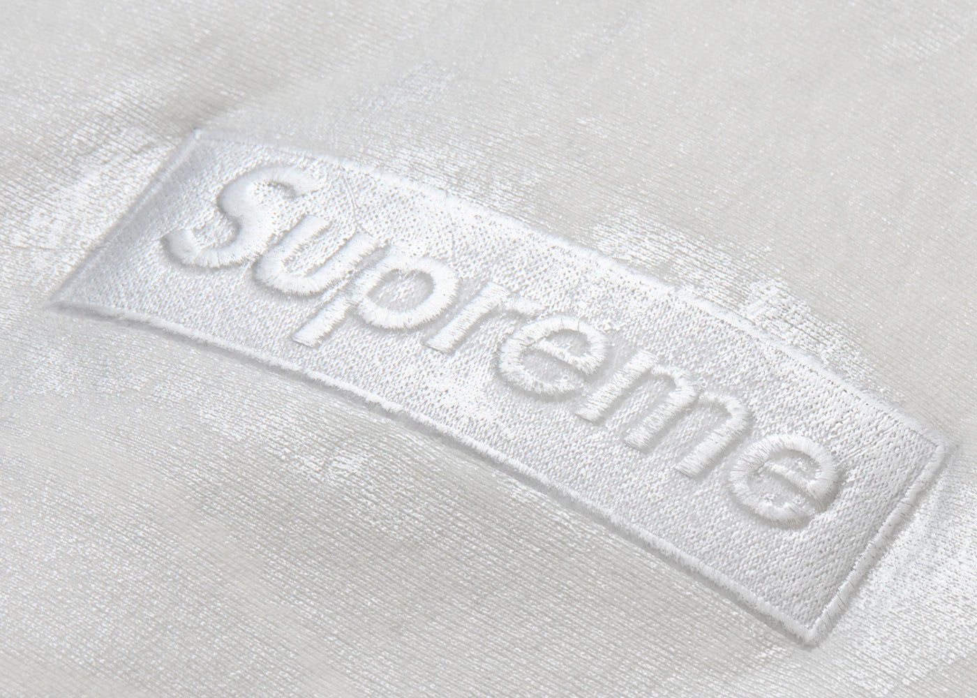 Supreme MM6 Maison Margiela Foil Box Logo Hooded Sweatshirt White - vue secondaire B