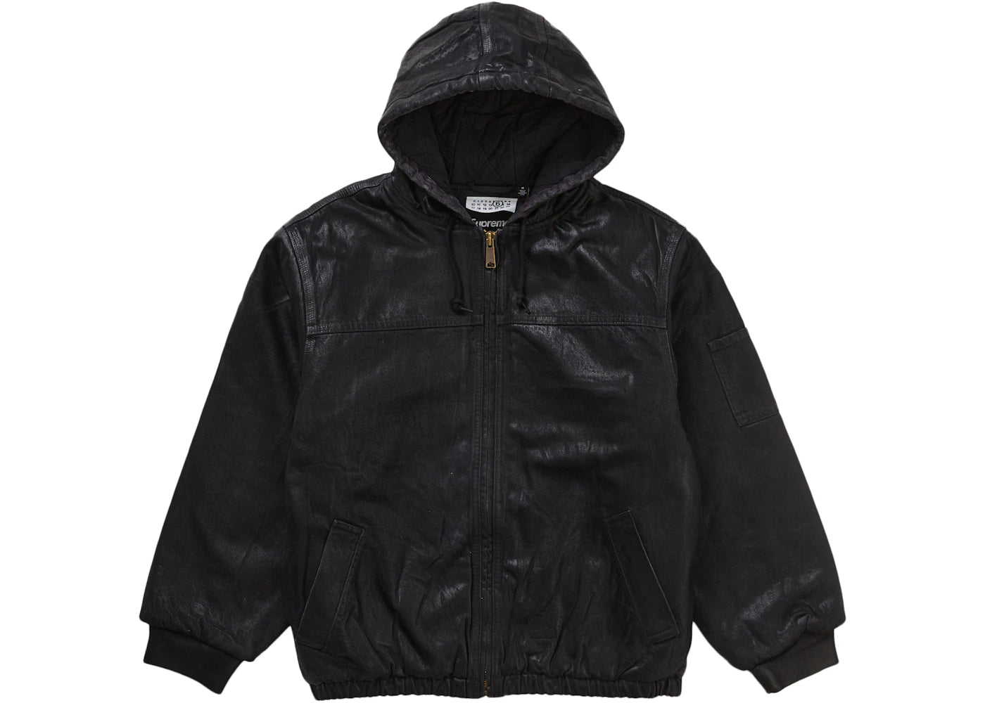 Supreme MM6 Maison Margiela Foil Hooded Work Jacket Black - vue secondaire A