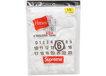 Supreme MM6 Maison Margiela Hanes Tagless Tank Top (2 Pack) White - product view 2