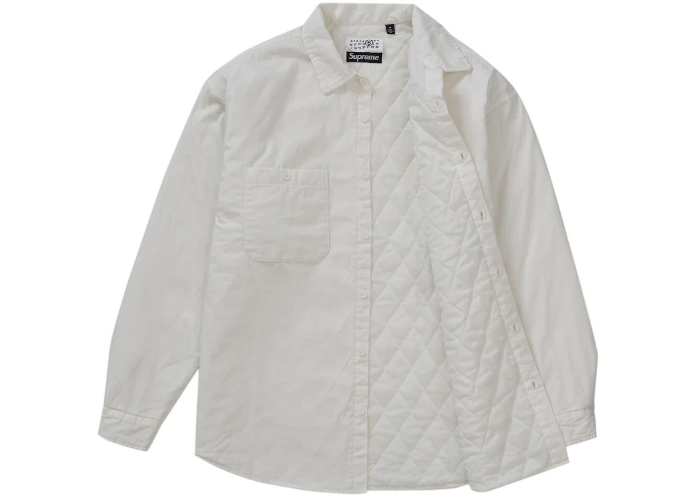 Supreme MM6 Maison Margiela Padded Shirt White - vue secondaire B