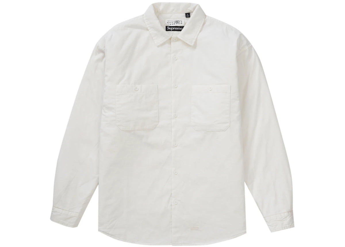 Supreme MM6 Maison Margiela Padded Shirt White - vue 360