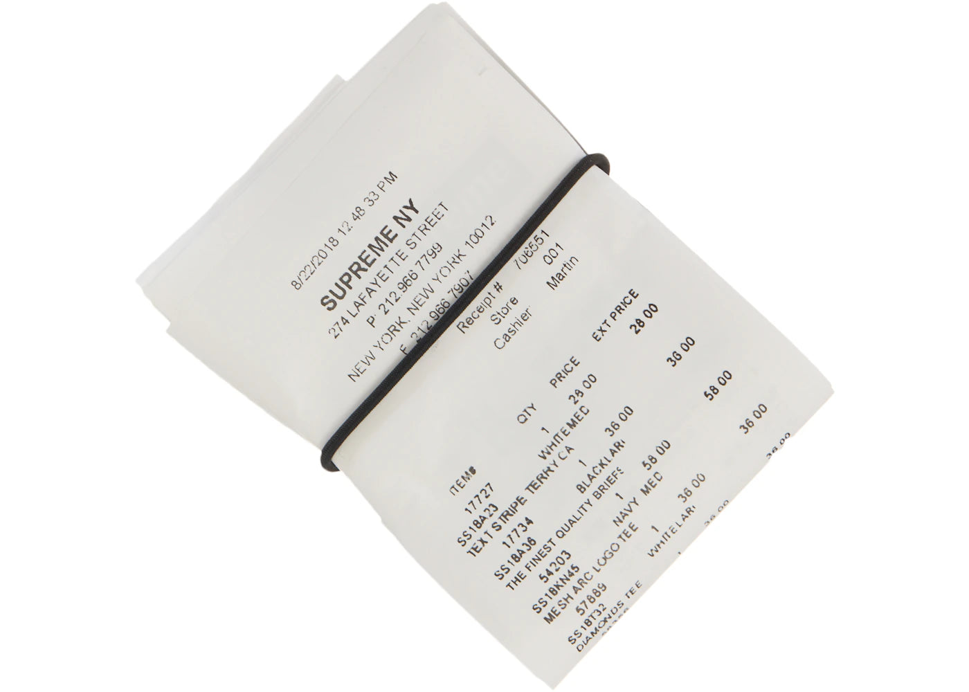 Supreme MM6 Maison Margiela Receipt Wallet Multicolor - vue 360